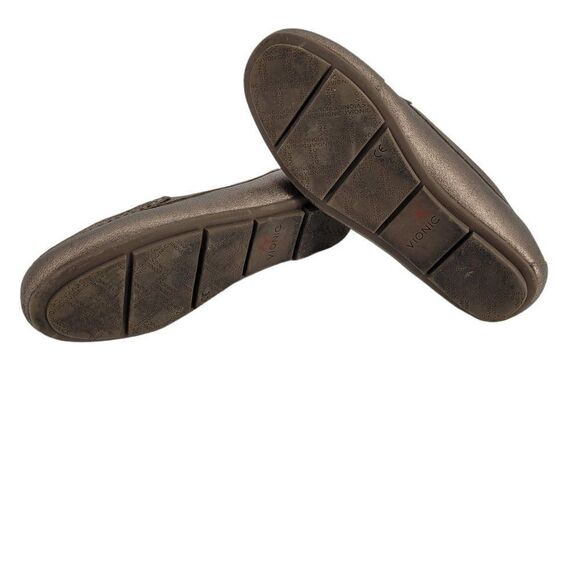 Vionic Moccasins Debbie Metallic Leather Rose Gold Driving Loafers Flats Sz 7.5‎ - Picture 10 of 11